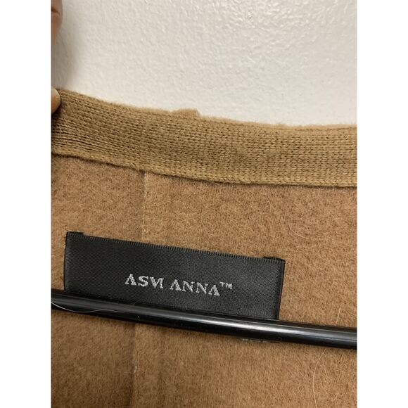 ASM Anna 100% Open Tie Front wool Coat Size M - Picture 2 of 3